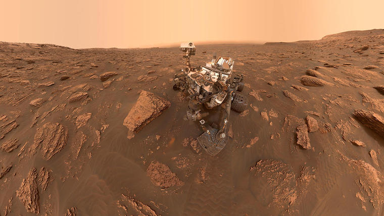 Un autorretrato del robot Curiosity de la NASA en junio de 2018.