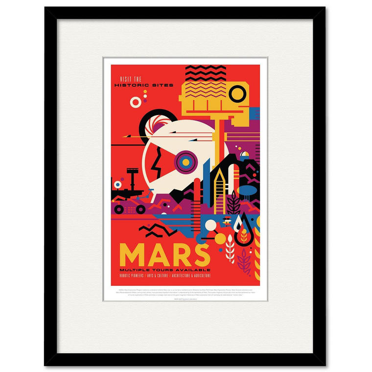 Mars 20" x 24" Framed and Matted Art - Macy’s