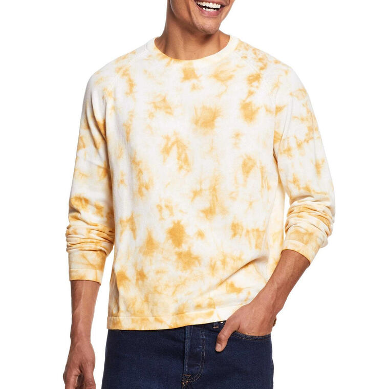 Men's Cotton Tie Dye Raglan Sweater - MAcy’s