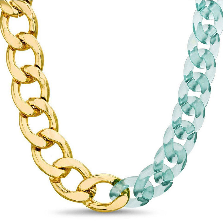 Mixed Resin and Metal Chunky Chain Necklace - Macy’s