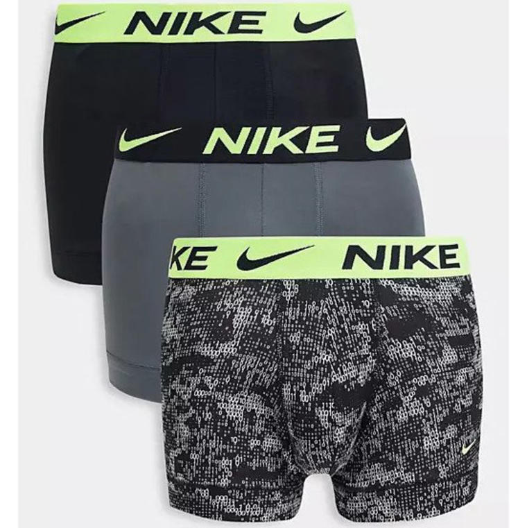 Nike Essential Micro 3 pack trunks in dark gray/gray/black - Asos