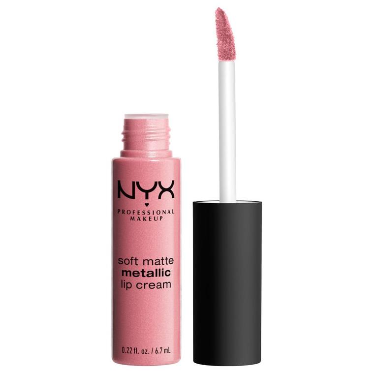 NYX Professional Makeup Soft Matte Metallic Lip Cream, Milan- Walmart