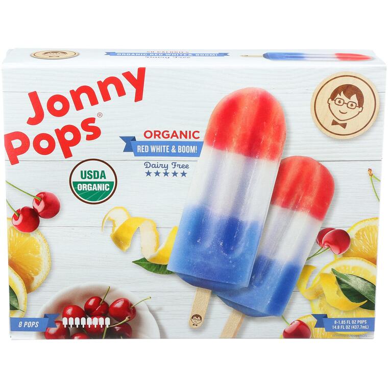 Organic Ice Pops, Red, White & BOOM!