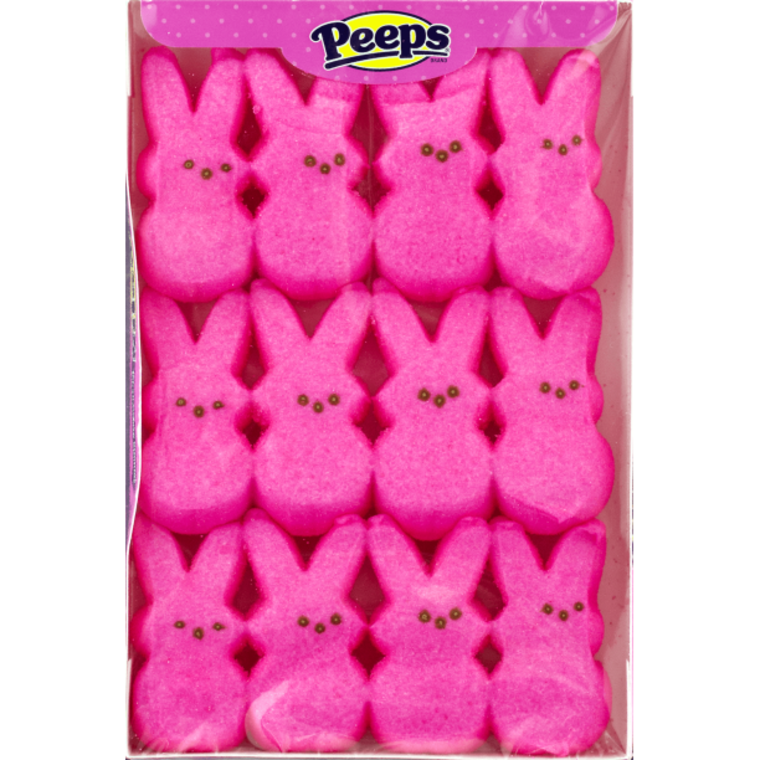 Peeps Pink Marshmallow Bunnies Easter Candy, 3.375 Oz.