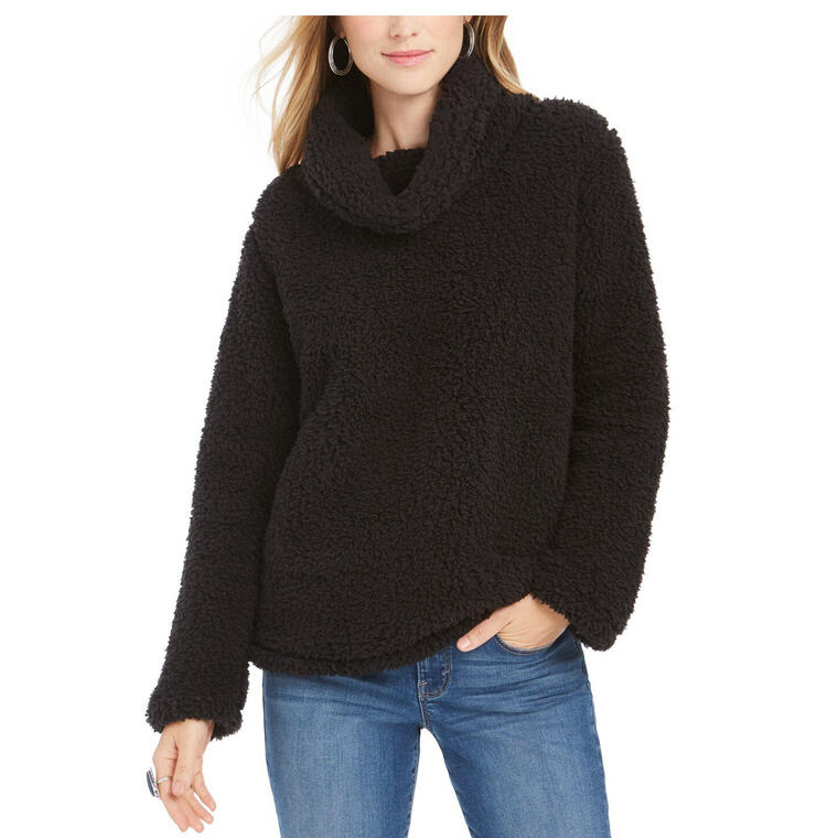 Petite Cowlneck Sherpa Pullover, Created for Macy's
