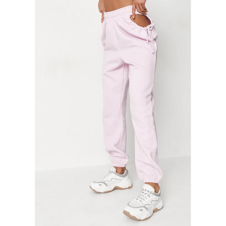 pink cut out 90s joggers - Missguided