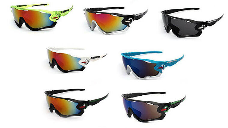 QIFEI Polarized Sports Sunglasses for Men Women Cycling Running Driving Fishing Glasses White Frame Black Border Purple Film