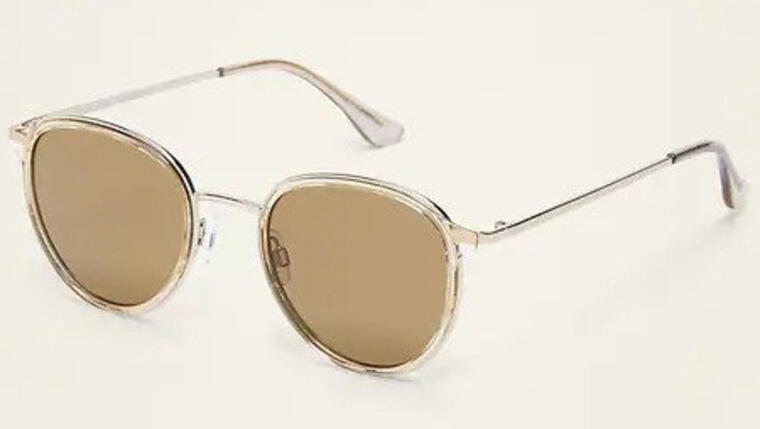 Round Clear-Frame Sunglasses for Men - Old Navy
