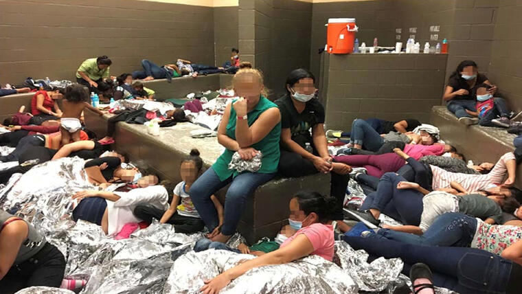 Imagen publicada por la Contraloría General del Departamento de Seguridad Nacional en un reporte sobre los centros de detención de migrantes. 