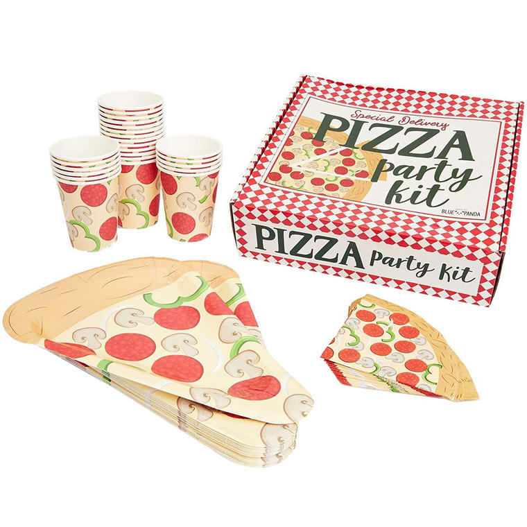 Serves 24 Pizza Design PArty Supplies, Walmart