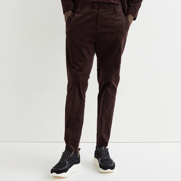 Slim Fit Velvet Suit Pants - H&M