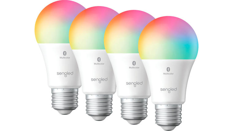 Smart Bluetooth Mesh LED Multicolor A19 Bulb (4-Pack) - Best Buy