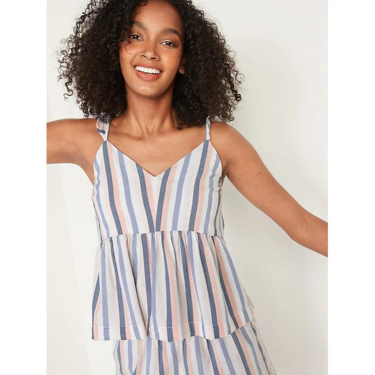 Soft-Woven Flutter-Sleeve Cami Pajama Top for Women - Old Navy