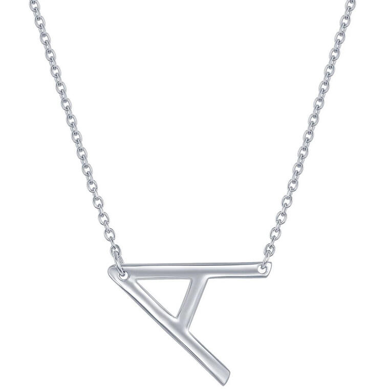 Sterling Silver Sideways Initial Necklace - Kohl’s