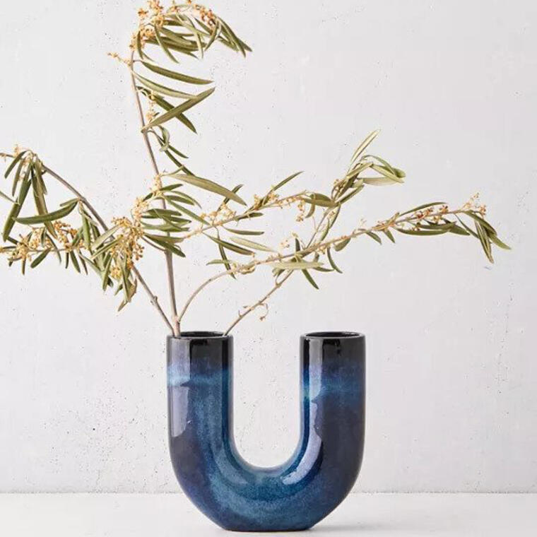 U-Shaped Reactive Ceramic Vase - Urban Outfitters