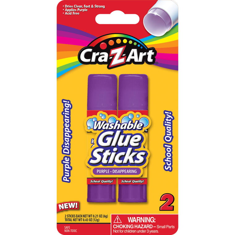 Washable Glue Sticks, Disappearing Purple - Walmart