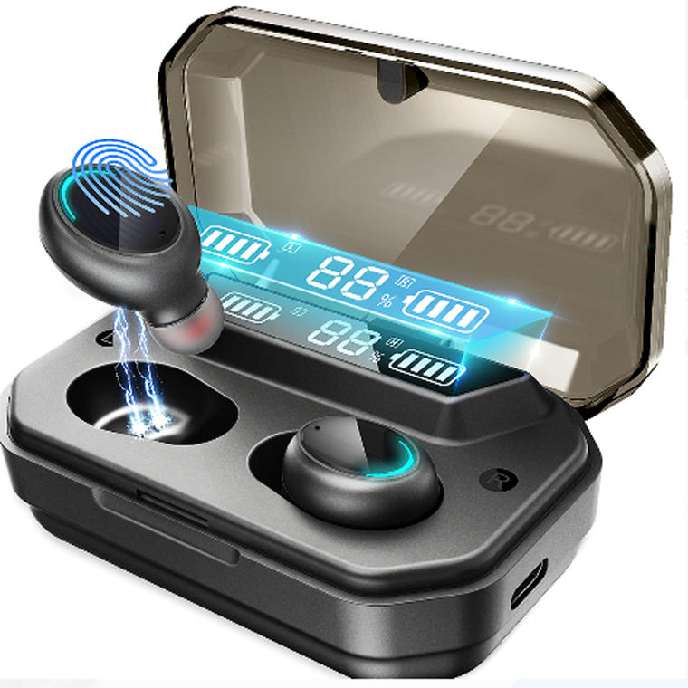 Wireless Earbuds Bluetooth 5.0 Headphones TWS True Wireless Stereo Headset IPX8 Waterproof in-Ear Earphones Built-in Mic Portable Charging Case with CVC Noise Cancelling 36H Cycle Play Time