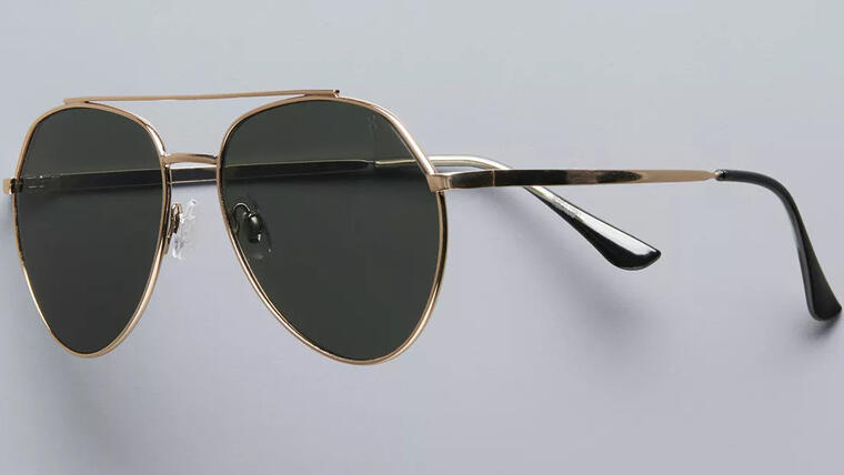 Women's Simply Vera Vera Wang 87mm Rose Gold Tone Aviator Sunglasses - Kohl’s