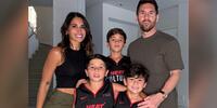 Messi disfruta de una tarde de básquet con su familia