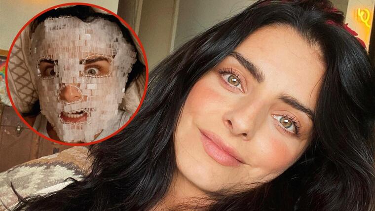  Aislinn Derbez confiesa que usa una mascarilla de piedra para cuidar de su rostro