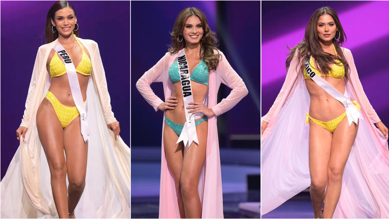 Miss México, Miss Nicaragua, Miss Perú asombran en traje de baño |  Competencia Preliminar