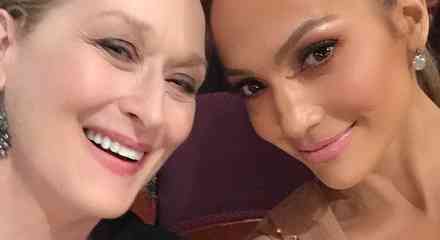 Selfie de Jennifer Lopez de Meryl Streep durante los Premios Oscar 2015