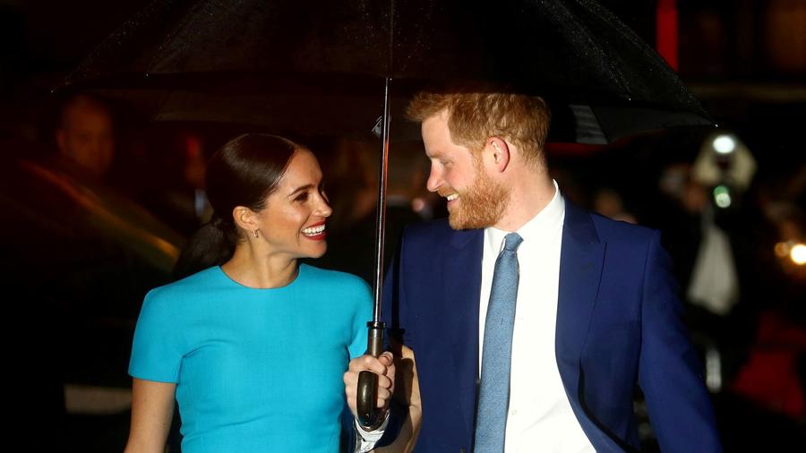 El príncipe Harry y su esposa Meghan en los premios del Fondo Endeavour en Londres.