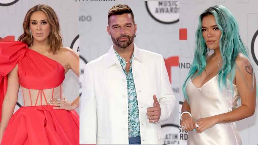 Jacky Bracamontes, Ricky Martin y Karol G en los Latin American Music Awards 2021