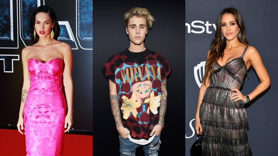 Megan Fox, Justin Bieber y Jessica Alba