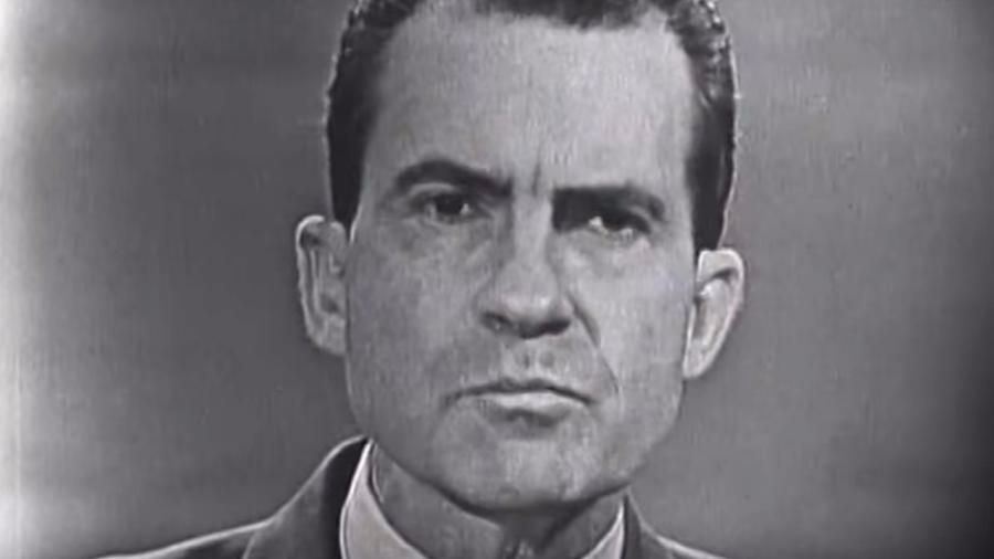 Richard Nixon en el primer debate presidencial televisado, 1960