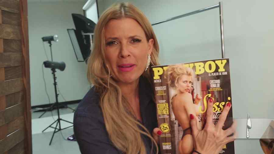 Sissi Fleitas con la revista Playboy