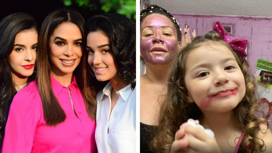 Biby Gaytán, Carolina Sandoval y sus hijas