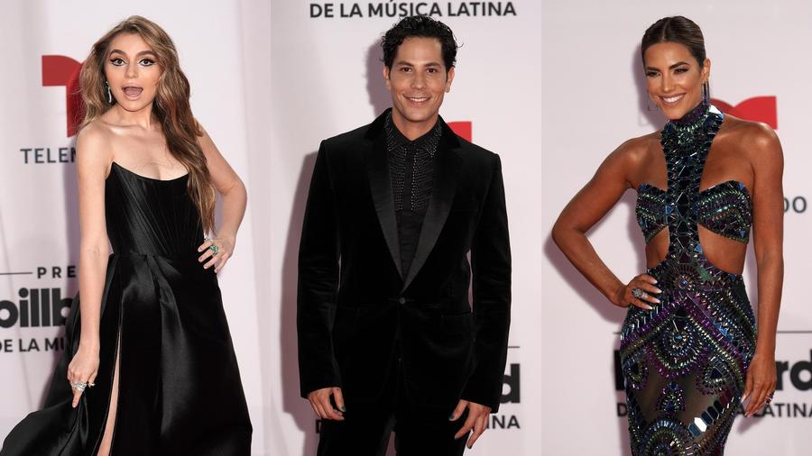 Sofía Castro, Christian Chávez y Gaby Espino en Premios Billboard 2020