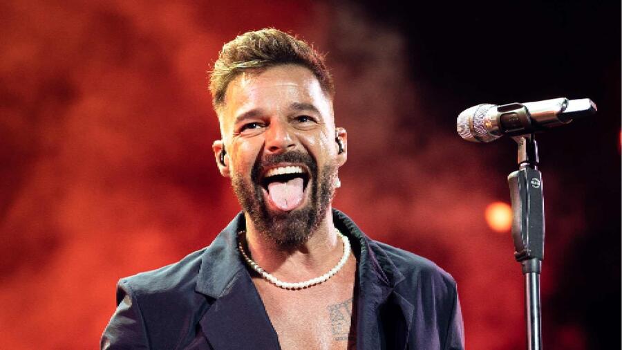 El cantante Ricky Martin en concierto.