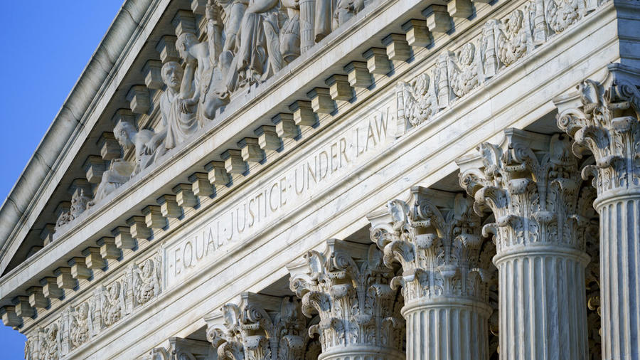 La fachada del edificio de la Corte Suprema en Washington