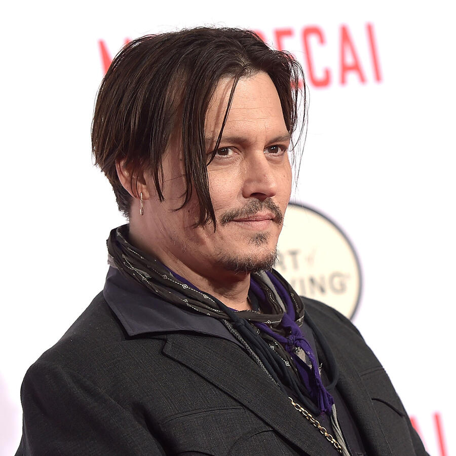 Johnny Depp en la premiere de "Mortdecai".