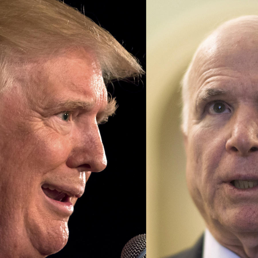 Dos imágenes de archivo de Trump (izquierda) y McCain. 