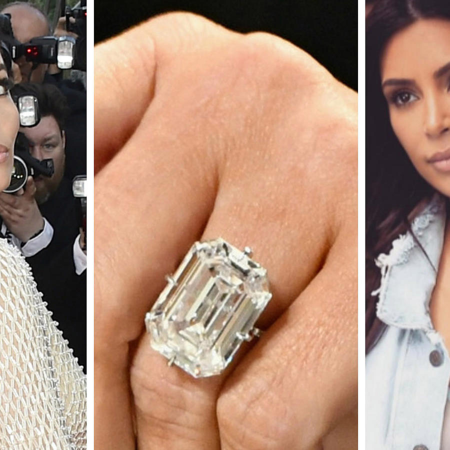Eva Longoria, anillo y Kim Kardashian