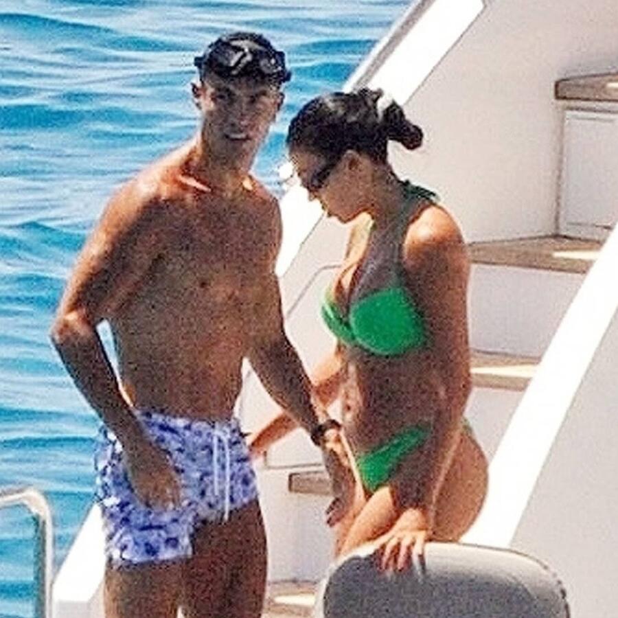 Cristiano Ronaldo y Georgina Rodríguez en su yate en Mallorca