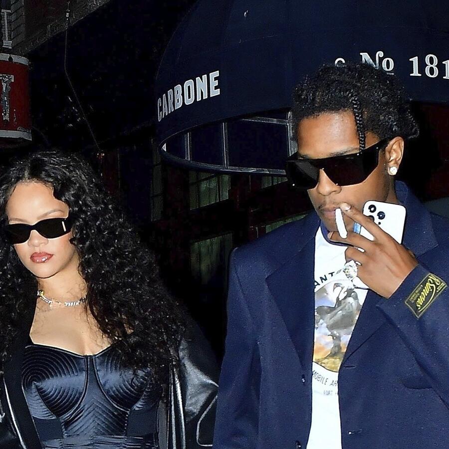 Rihanna impacta con su figura posparto en Nueva York, junto a A$AP Rocky.