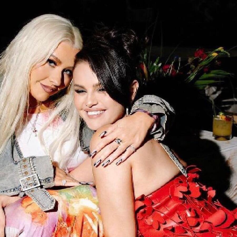 Christina Aguilera y Selena Gomez de fiesta