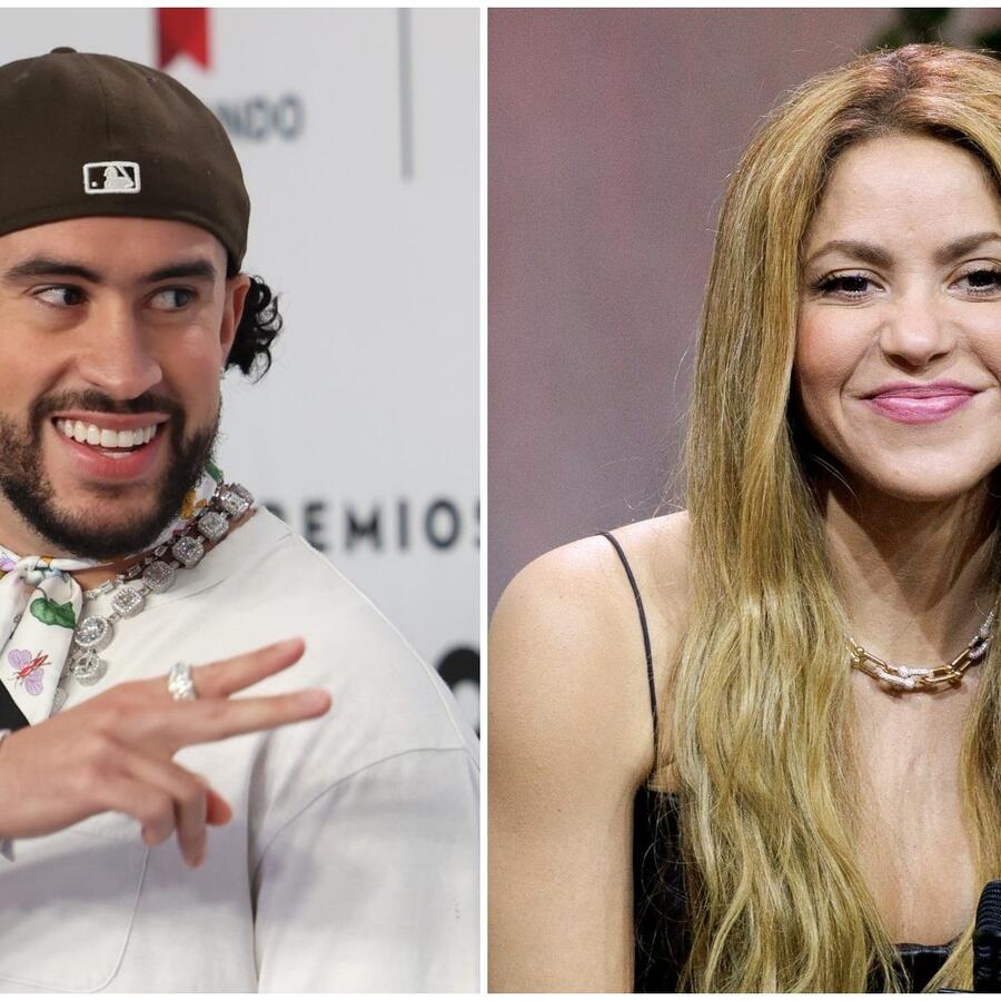 Bad Bunny en los Billboard Latin Music Awards 2023 / Shakira en los Billboard Latin Music Week 2023.