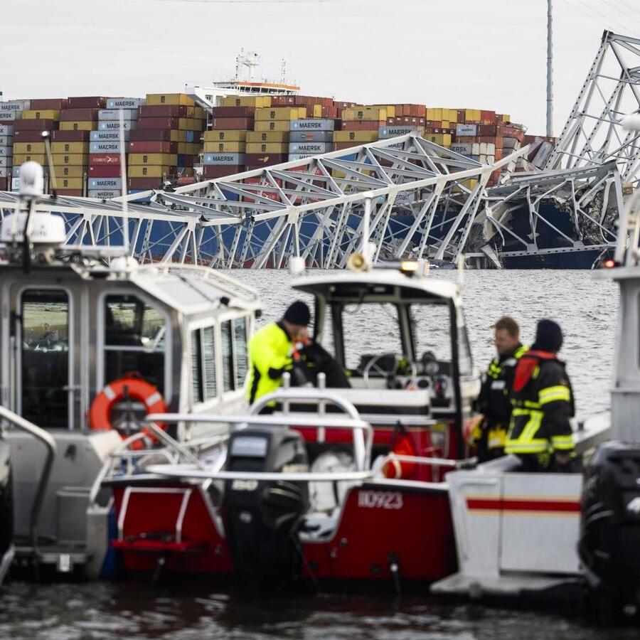 Rescate de cuerpos tras colapso de puente de Baltimore
