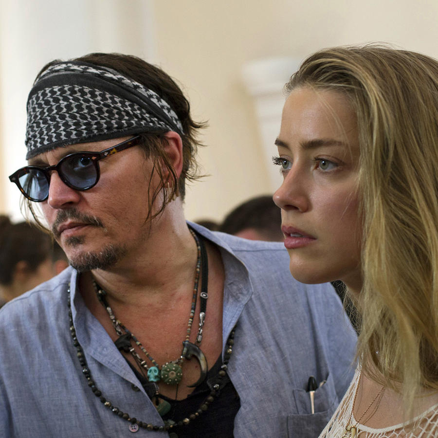 Johnny Depp y su esposa Amber Heard