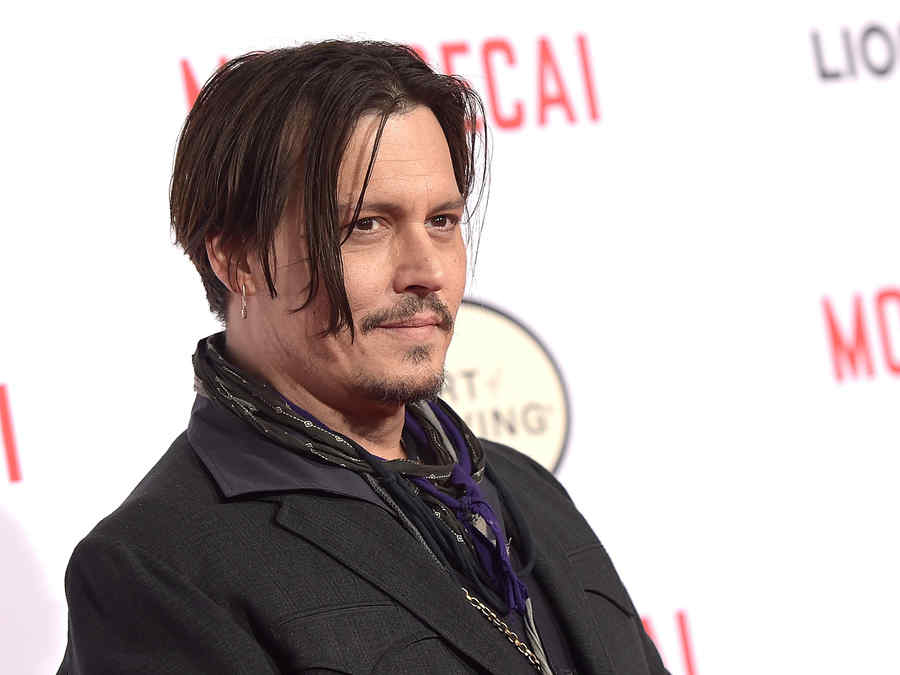 Johnny Depp en la premiere de "Mortdecai".