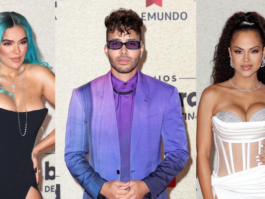 Karol G, Prince Joyce, Natti Natasha en la red carpet de los Premios Billboard 2021   