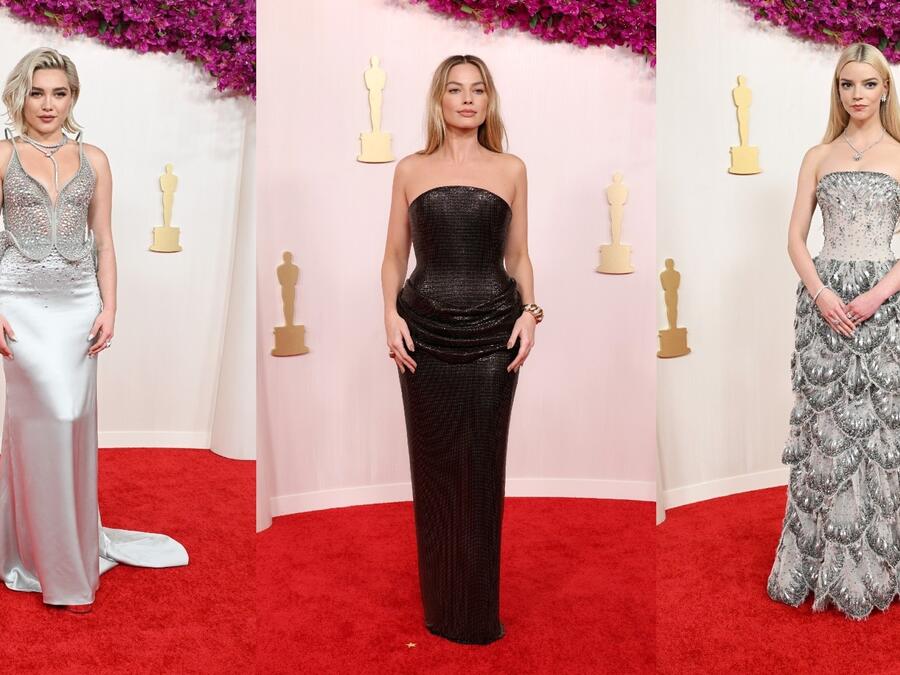 Florence Pugh, Margot Robbie y Anya Taylor Joy en la alfombra roja de los Oscars 2024