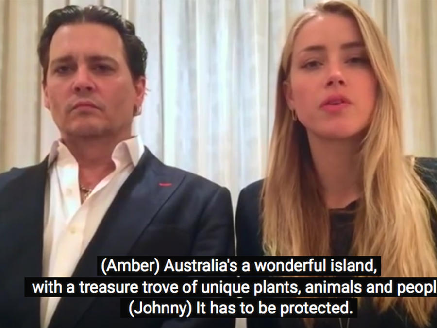 Ministro australiano se mofa de video de Depp y esposa