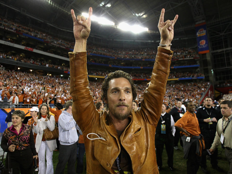 Matthew McConaughey - Tostitos Fiesta Bowl - Texas v Ohio State