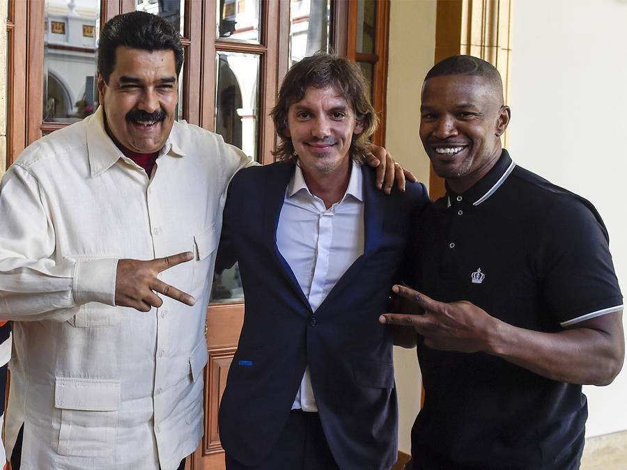 Jamie Foxx y Lukas Haas se reúnen con Maduro en Venezuela